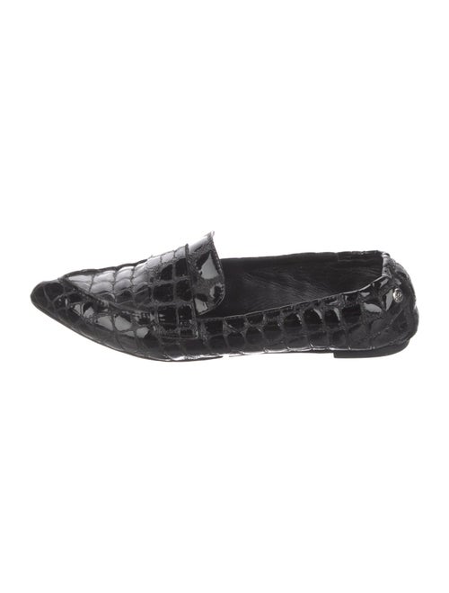 AGL Patent Leather Animal Print Loafers