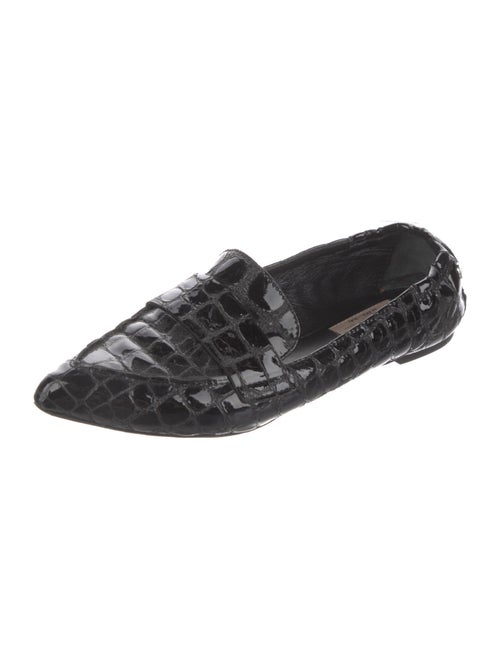 AGL Patent Leather Animal Print Loafers