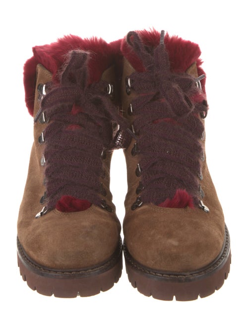 AGL Suede Printed Combat Boots