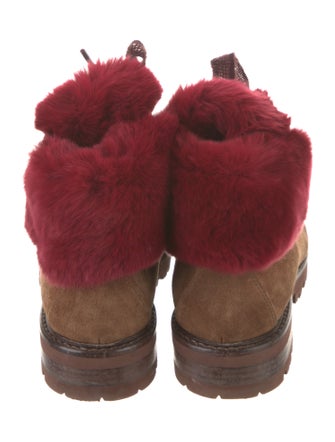 AGL Suede Printed Combat Boots