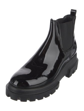 AGL Patent Leather Chelsea Boots