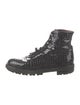 AGL Patent Leather Combat Boots