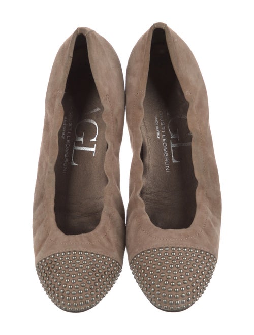 AGL Suede Studded Accents Ballet Flats