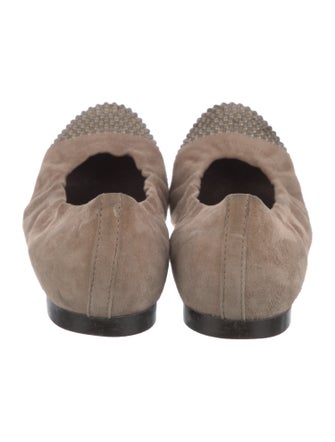 AGL Suede Studded Accents Ballet Flats