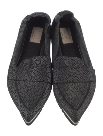 AGL Animal Print Studded Accents Loafers