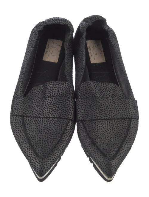 AGL Animal Print Studded Accents Loafers