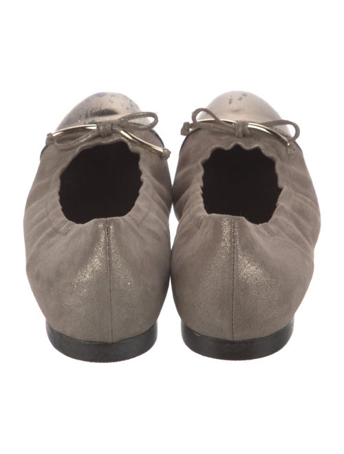 AGL Suede Bow Accents Ballet Flats