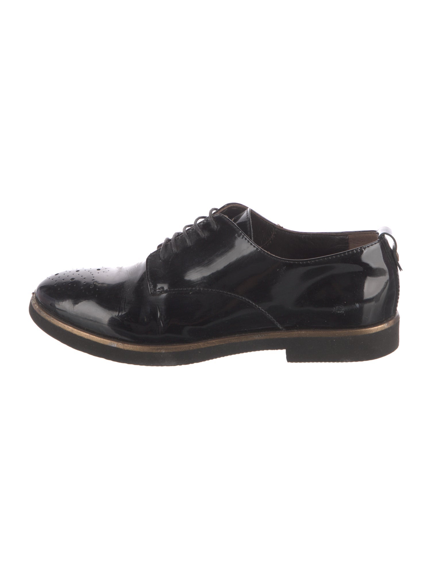 AGL Patent Leather Lasercut Accents Oxfords