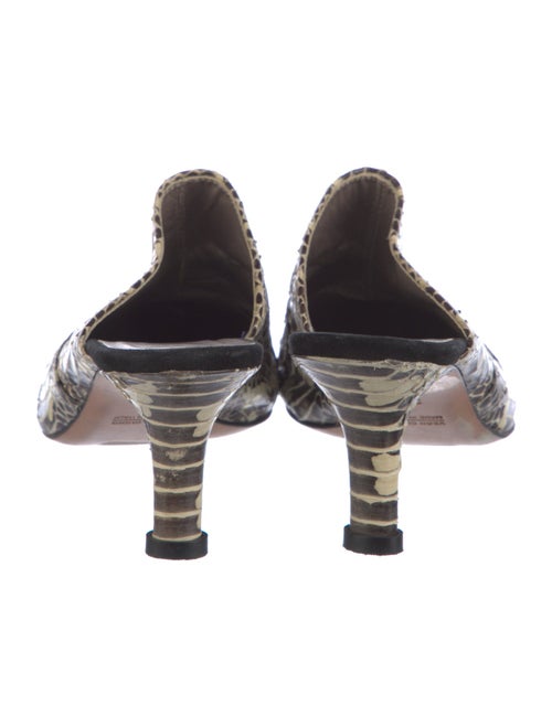 AGL Embossed Leather Animal Print Mules