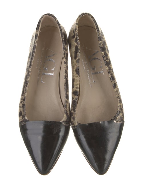 AGL Leather Animal Print Flats