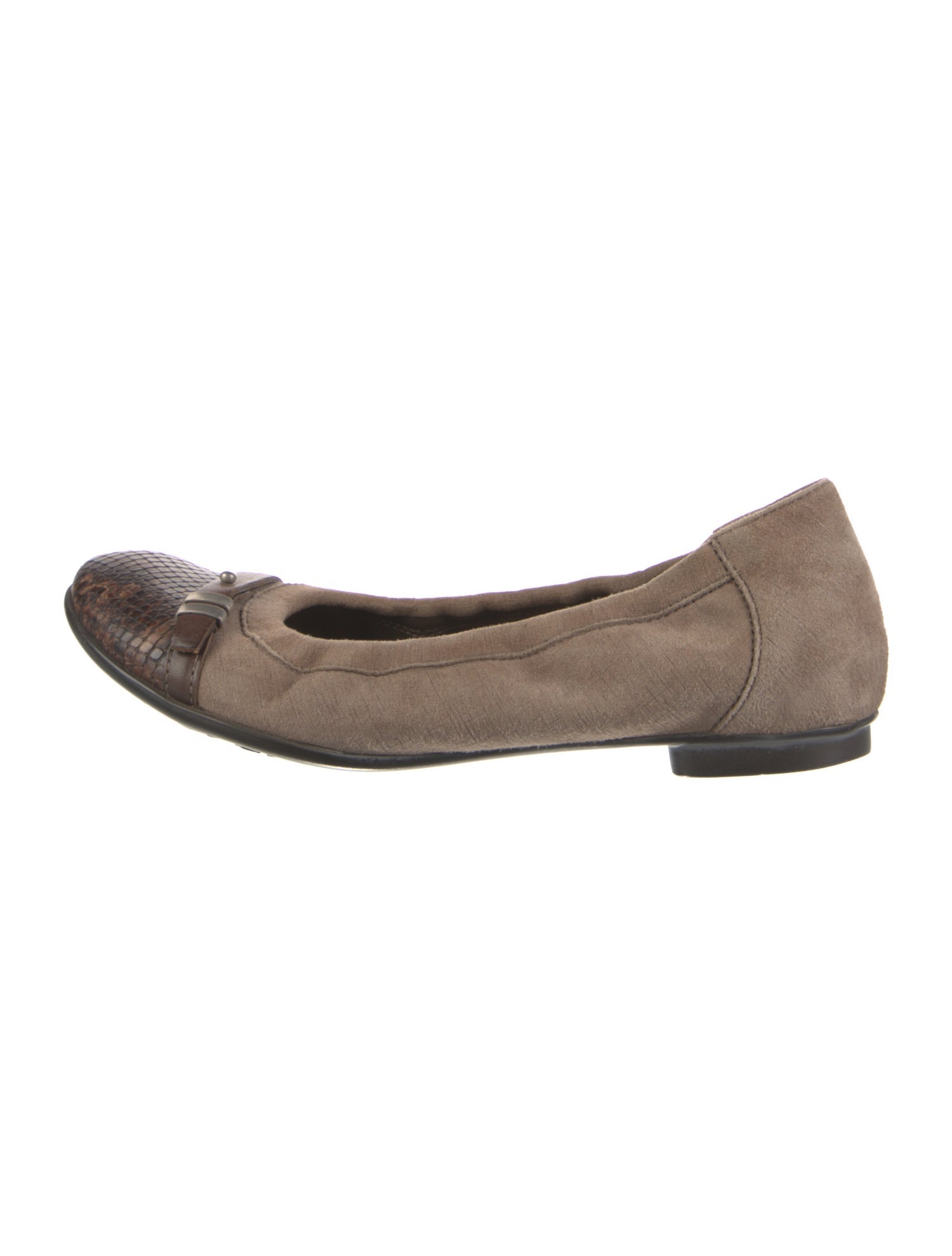 AGL Suede Colorblock Pattern Ballet Flats