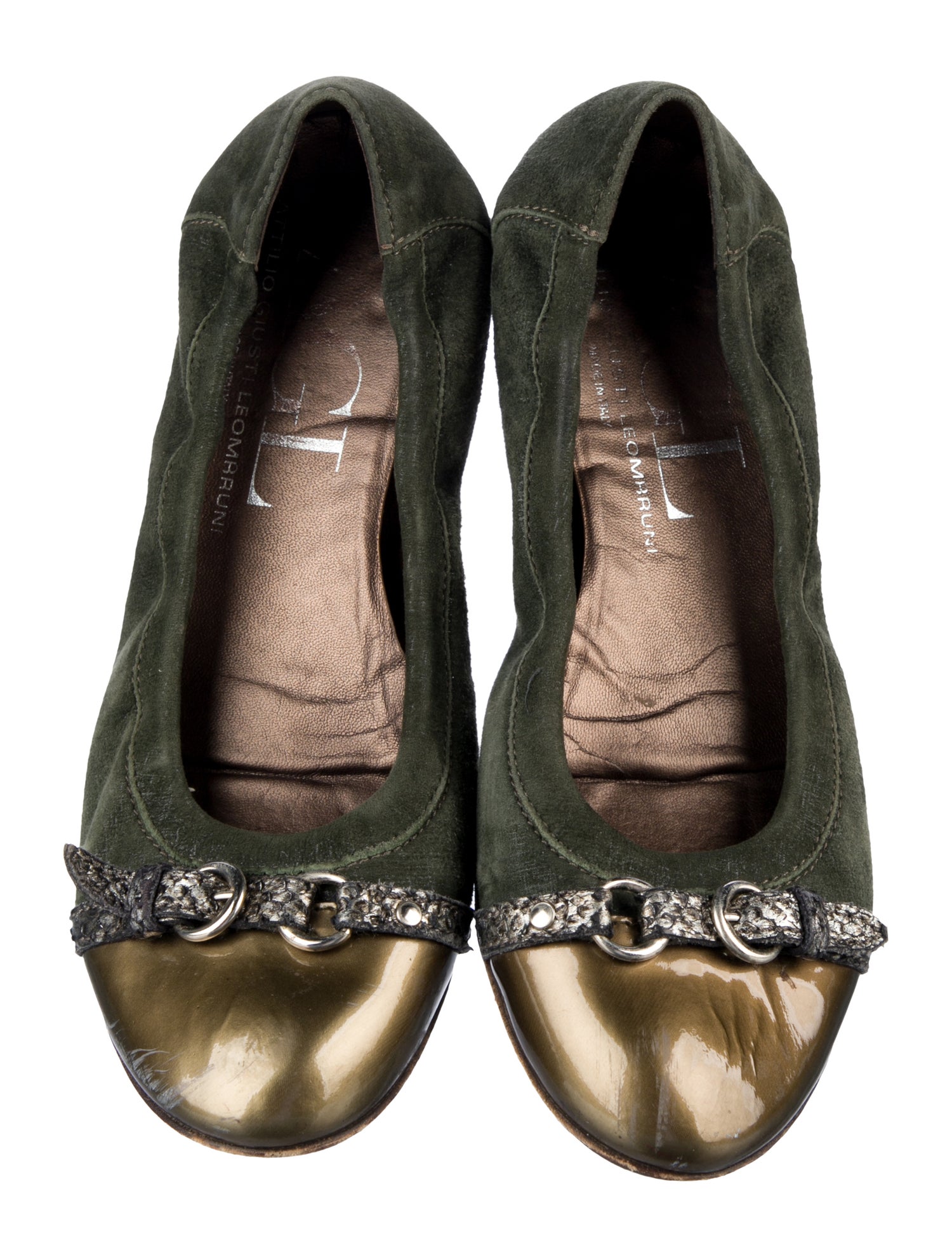 AGL Suede Colorblock Pattern Flats