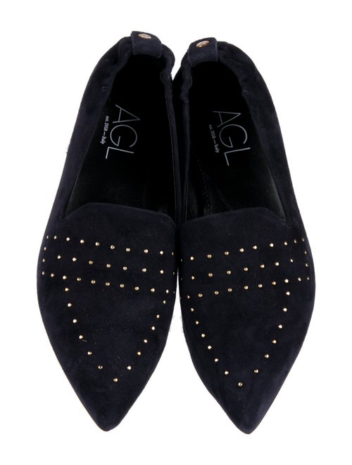 AGL Suede Studded Accents Loafers