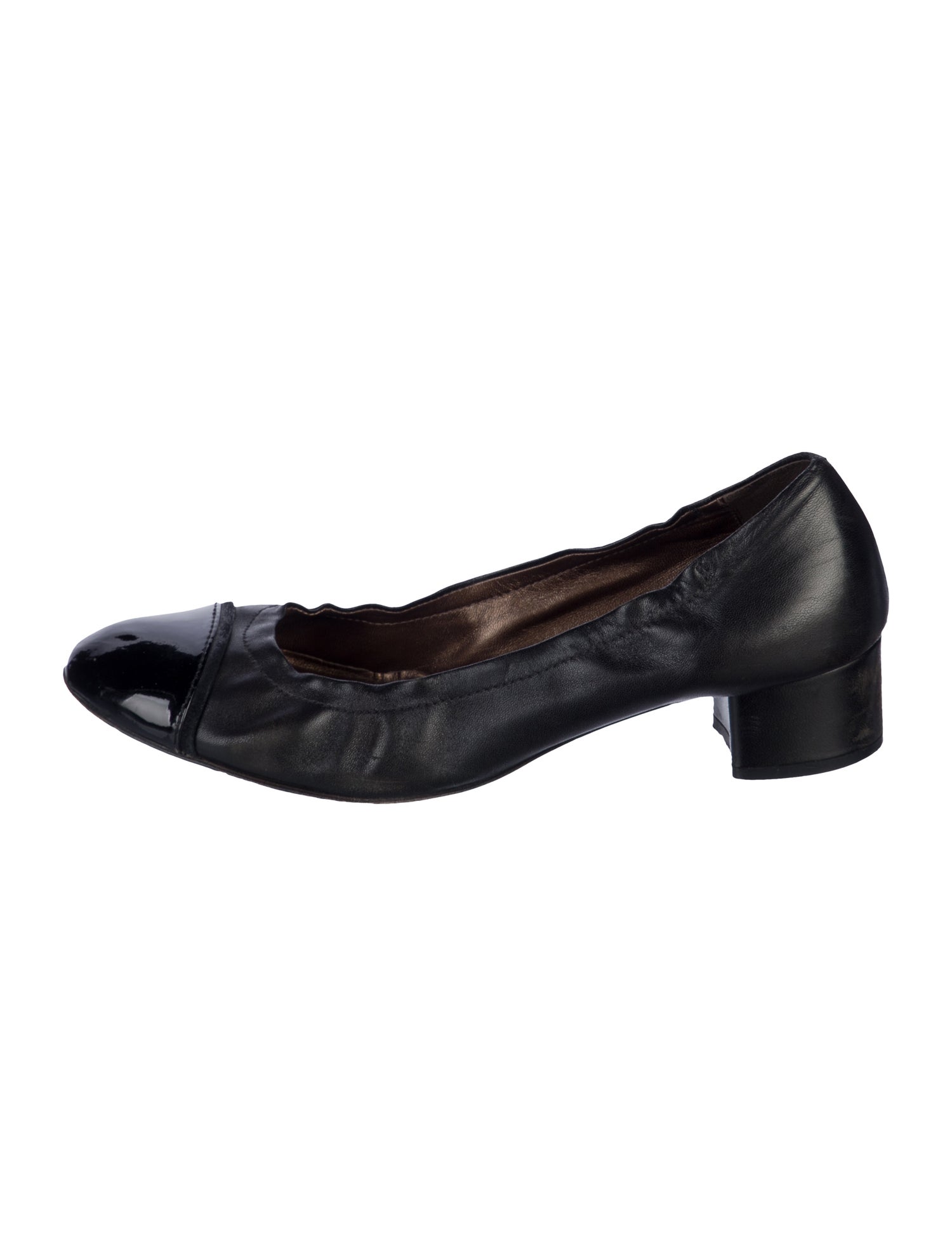 AGL Leather Ruffle Embellishment Pumps
