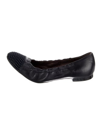 AGL Leather Studded Accents Ballet Flats