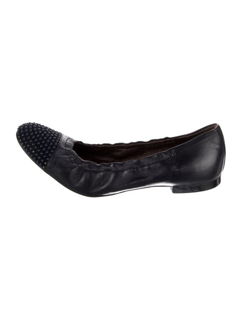 AGL Leather Studded Accents Ballet Flats