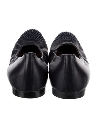 AGL Leather Studded Accents Ballet Flats