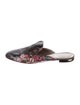 AGL Leather Floral Print Slides