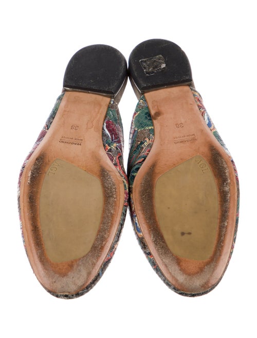 AGL Leather Floral Print Slides