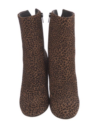 AGL Suede Animal Print Sock Boots