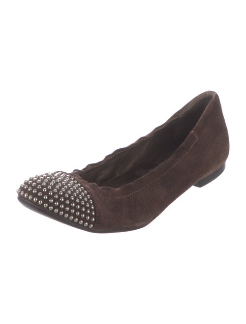 AGL Suede Studded Accents Ballet Flats