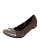 AGL Suede Chain-Link Accents Ballet Flats