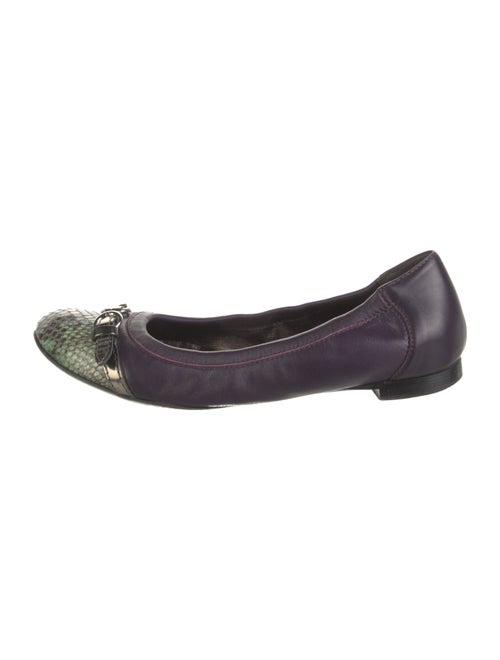 AGL Leather Animal Print Ballet Flats