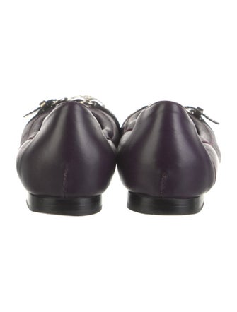 AGL Leather Animal Print Ballet Flats