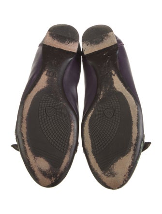 AGL Leather Animal Print Ballet Flats