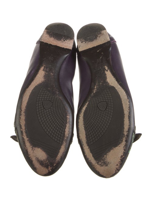 AGL Leather Animal Print Ballet Flats