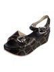 AGL Leather Animal Print Sandals