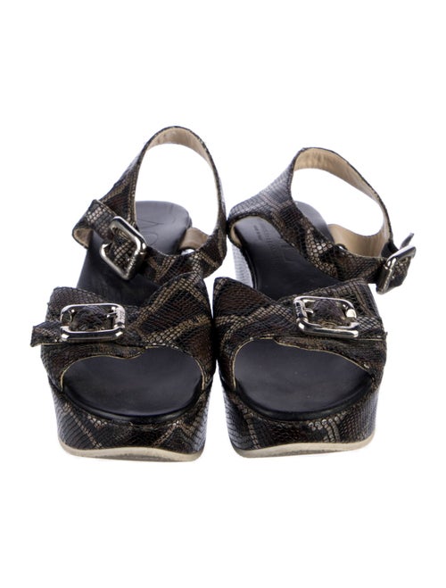 AGL Leather Animal Print Sandals