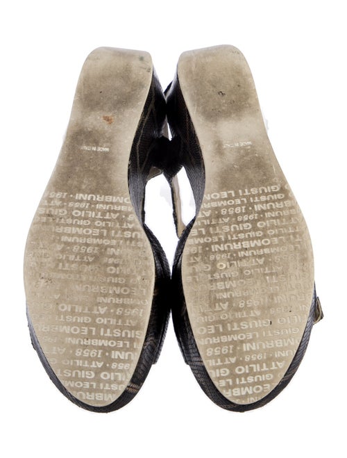 AGL Leather Animal Print Sandals