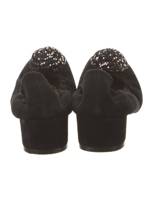 AGL Suede Floral Print Ballet Flats