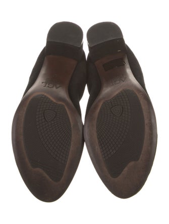 AGL Suede Floral Print Ballet Flats