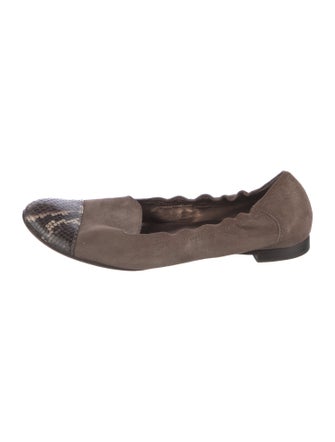 AGL Suede Animal Print Ballet Flats