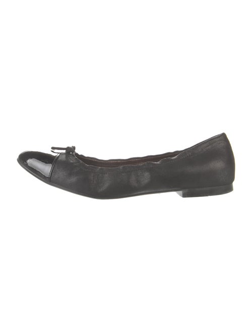 AGL Leather Bow Accents Ballet Flats