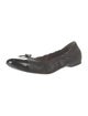 AGL Leather Bow Accents Ballet Flats