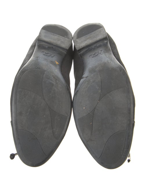 AGL Leather Bow Accents Ballet Flats
