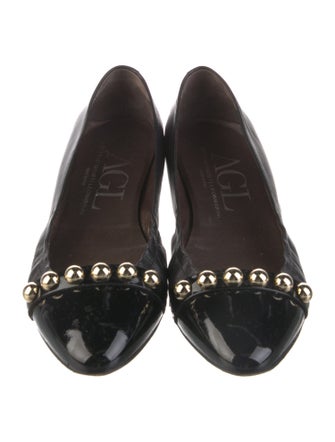 AGL Leather Studded Accents Flats
