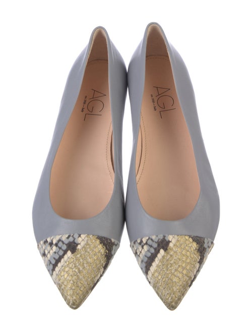 AGL Leather Animal Print Ballet Flats