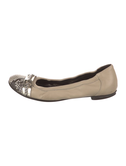 AGL Leather Animal Print Ballet Flats