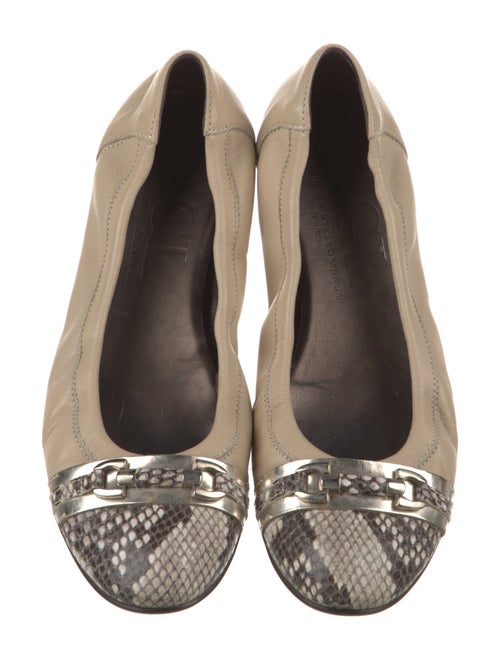AGL Leather Animal Print Ballet Flats