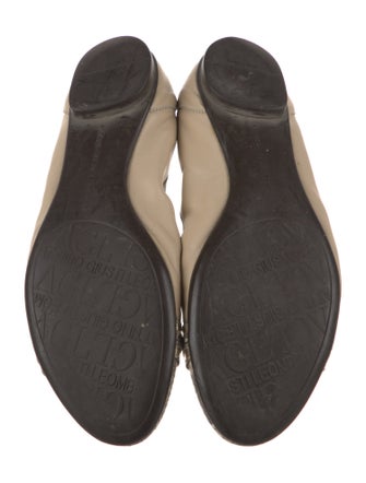 AGL Leather Animal Print Ballet Flats