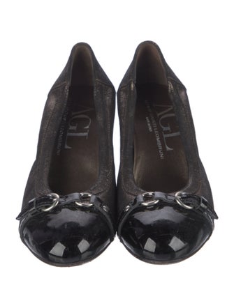 AGL Suede Chain-Link Accents Pumps