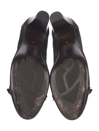 AGL Suede Chain-Link Accents Pumps