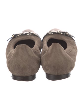 AGL Suede Animal Print Ballet Flats