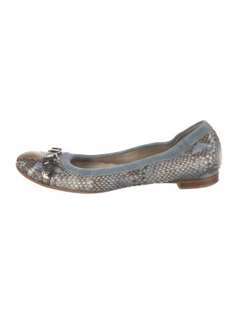 AGL Leather Animal Print Ballet Flats