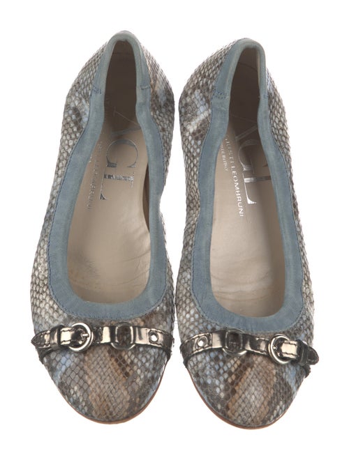 AGL Leather Animal Print Ballet Flats