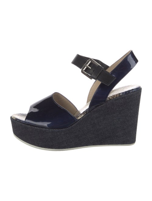 AGL Patent Leather Cutout Accent Slingback Pumps